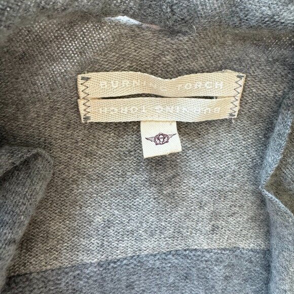 Patchwork grey cashmere duster - Picture 3 of 9